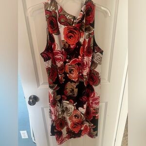 Floral Sleeveless Sheath Dress